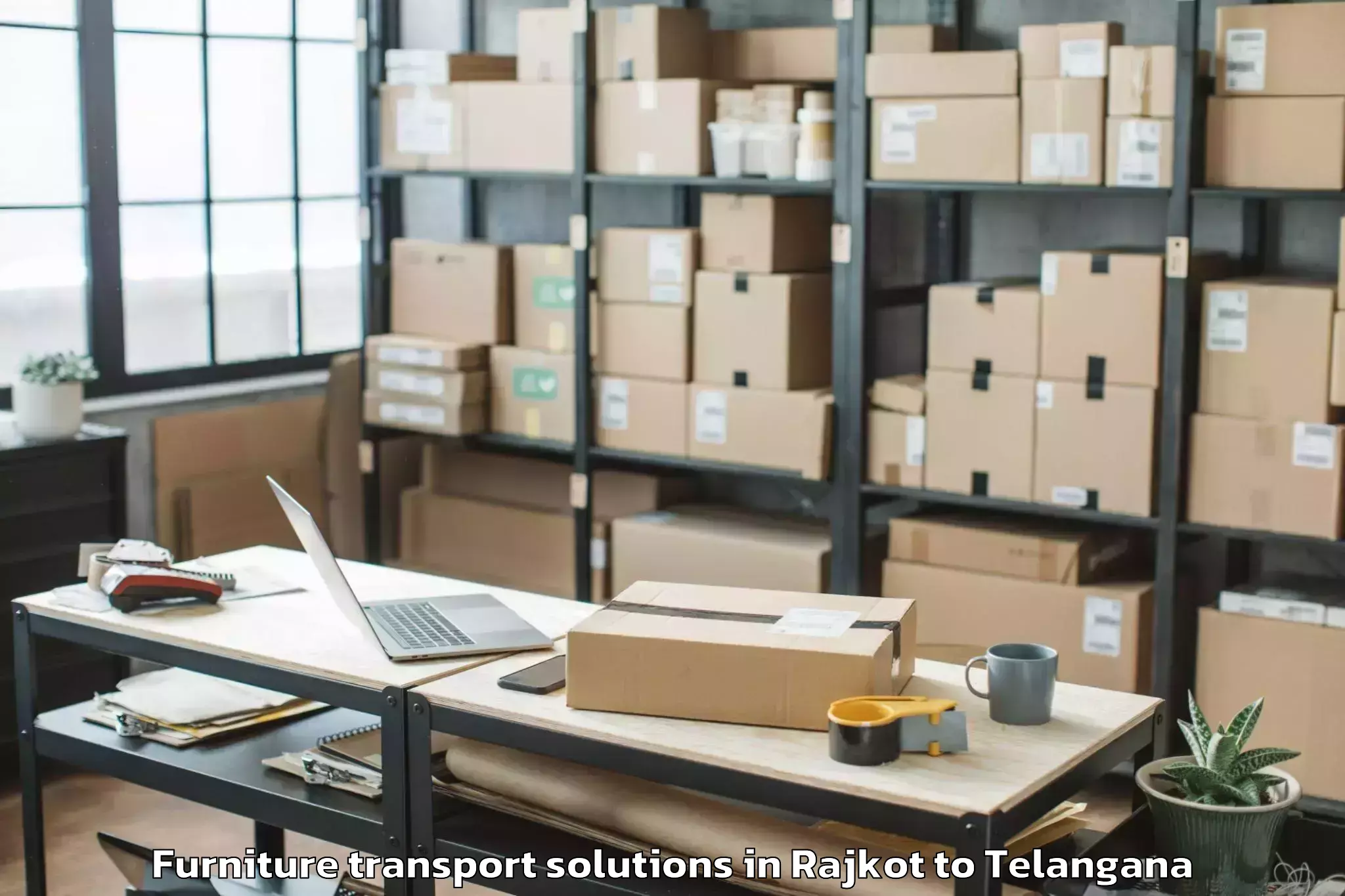 Hassle-Free Rajkot to Nakrekal Furniture Transport Solutions